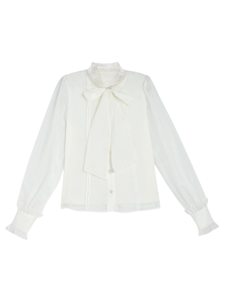 Hosenträger Wald Geschmack Öl + Schleife Hemd Farbe Kleid Krawatte Chiffon Rüschen