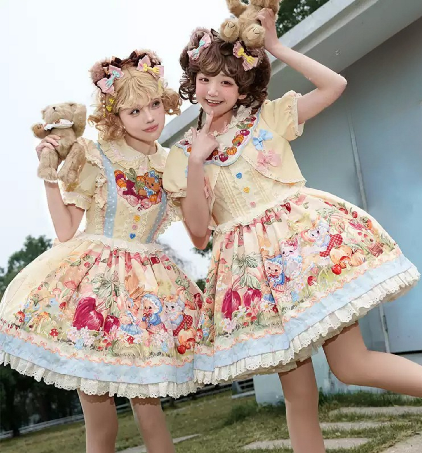 Schürze + Reservierungen Strapsdruckkleid Layered Carrot