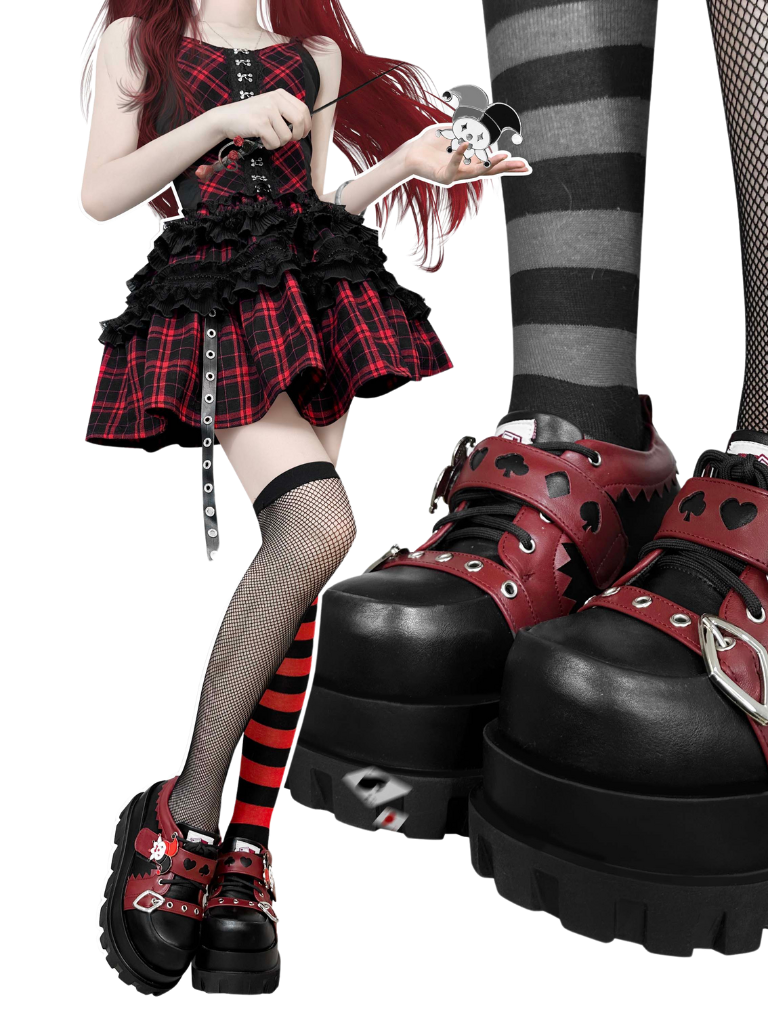 Poker Punk Plateauschuhe Clown