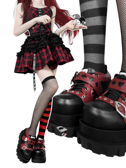 Poker Punk Plateauschuhe Clown