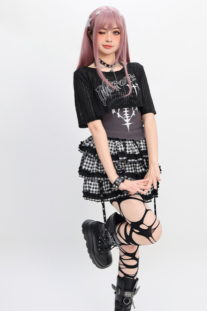 and Y2K smock Light skirt vest Asian