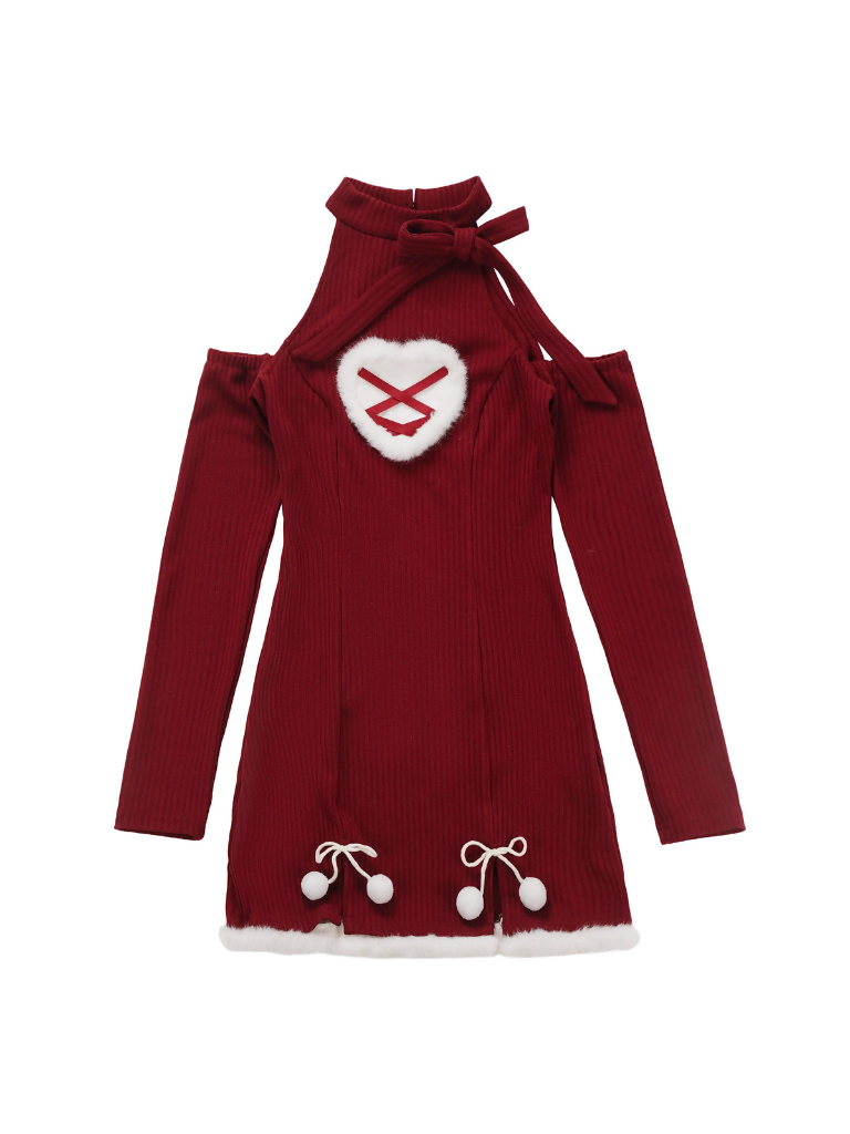 Nyar Story Court Mantoner Leg Warmer + Off -Shoulder Dress