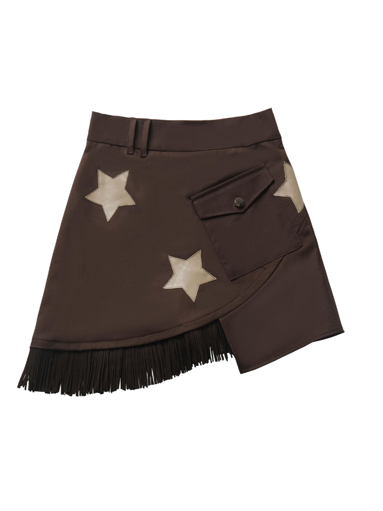 デザインスプリットワンダーベアニットトップショールメイラード