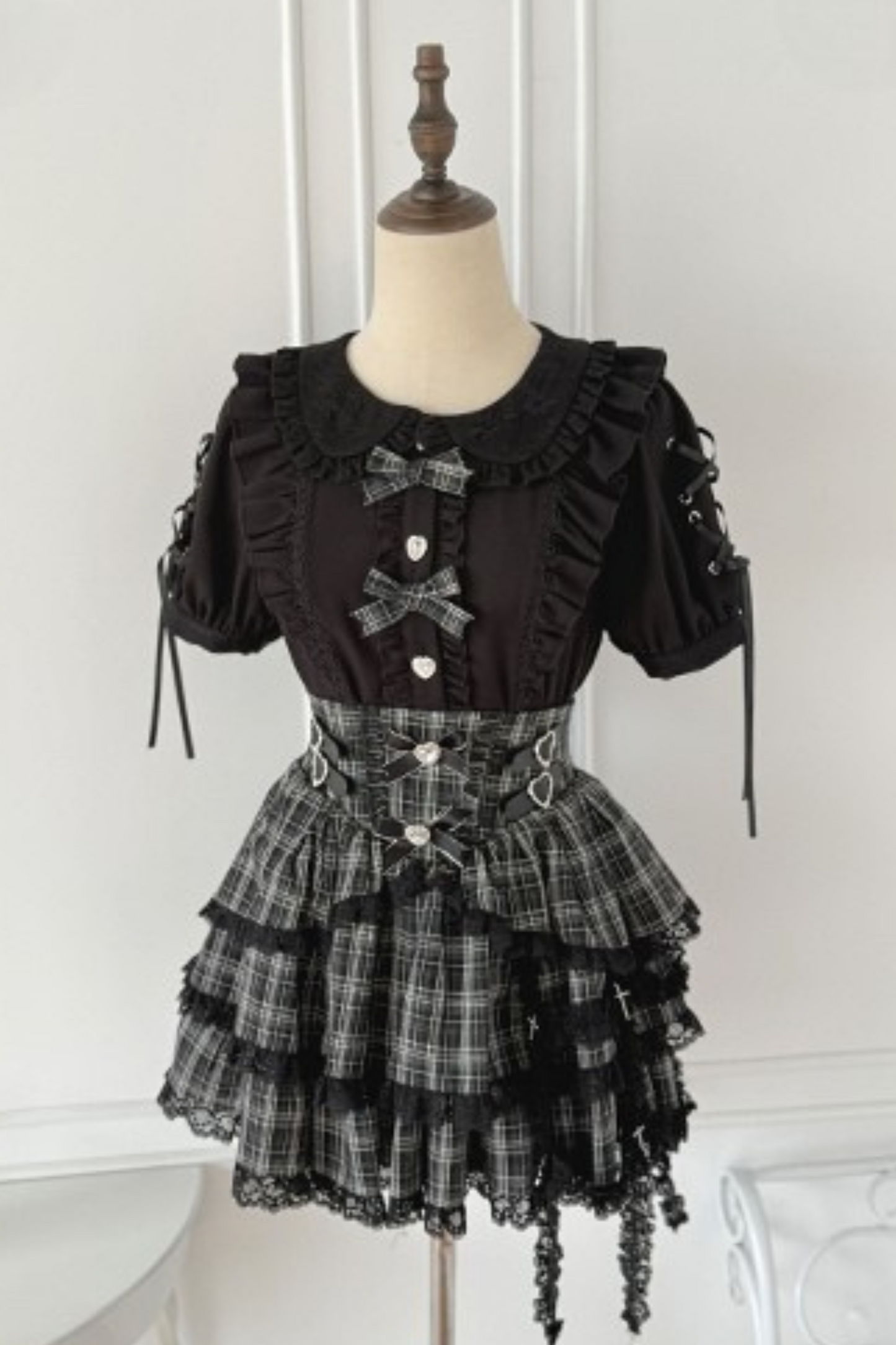 スカート ブラック コード 予約 シャツ マイン リボン バードケージ +