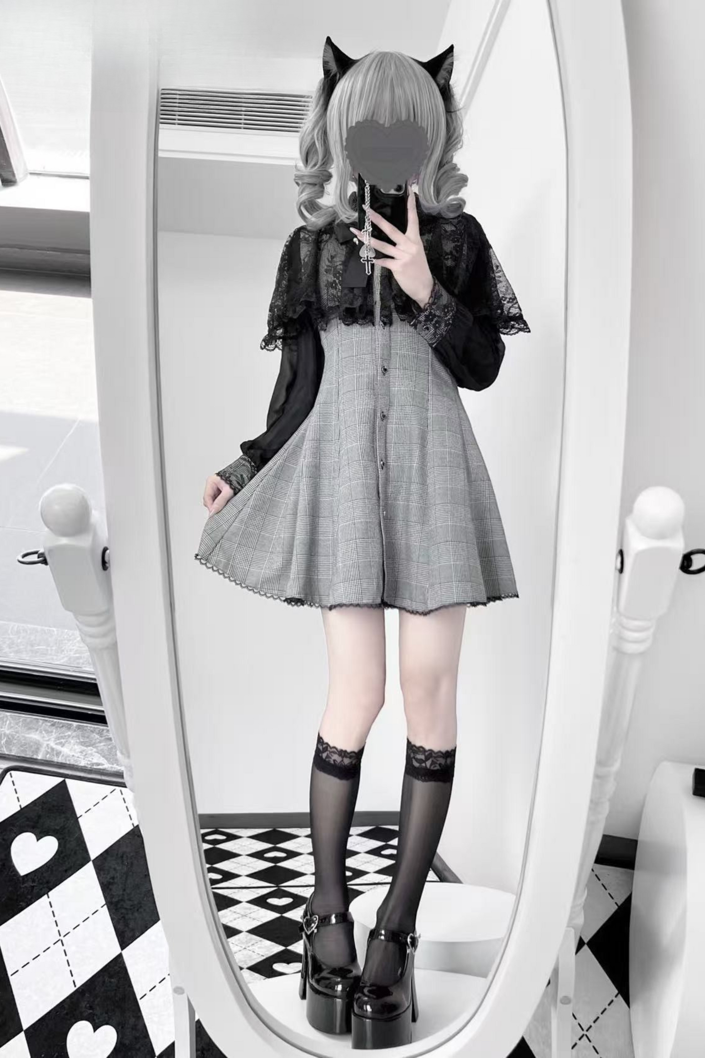 Design Kleid Massenproduktion Mine Kragen Spitze