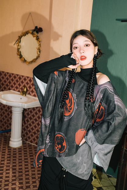 スタイルモード スモックトップケープ ルーズ