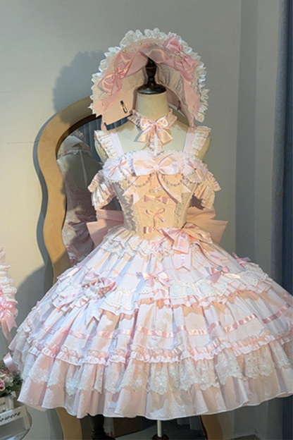 ボンネットドールヘッドドレス + アンティークプリンセスパール