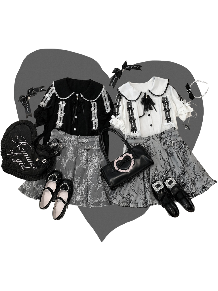 Spitzenrock mit Rosenherz und Schnalle