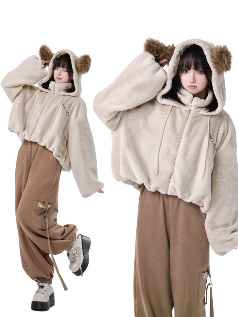 Hoody Fake Far Court + Samt-Freizeithose