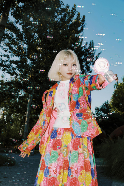 ジャケットy2k + 襟付きスカートファンタジー