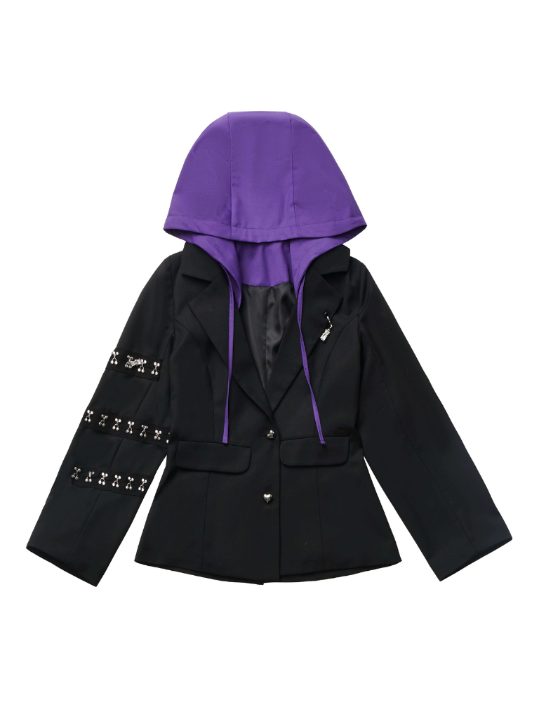 Jacke Foodie College Kariertes Hemd + Anzug-Stil