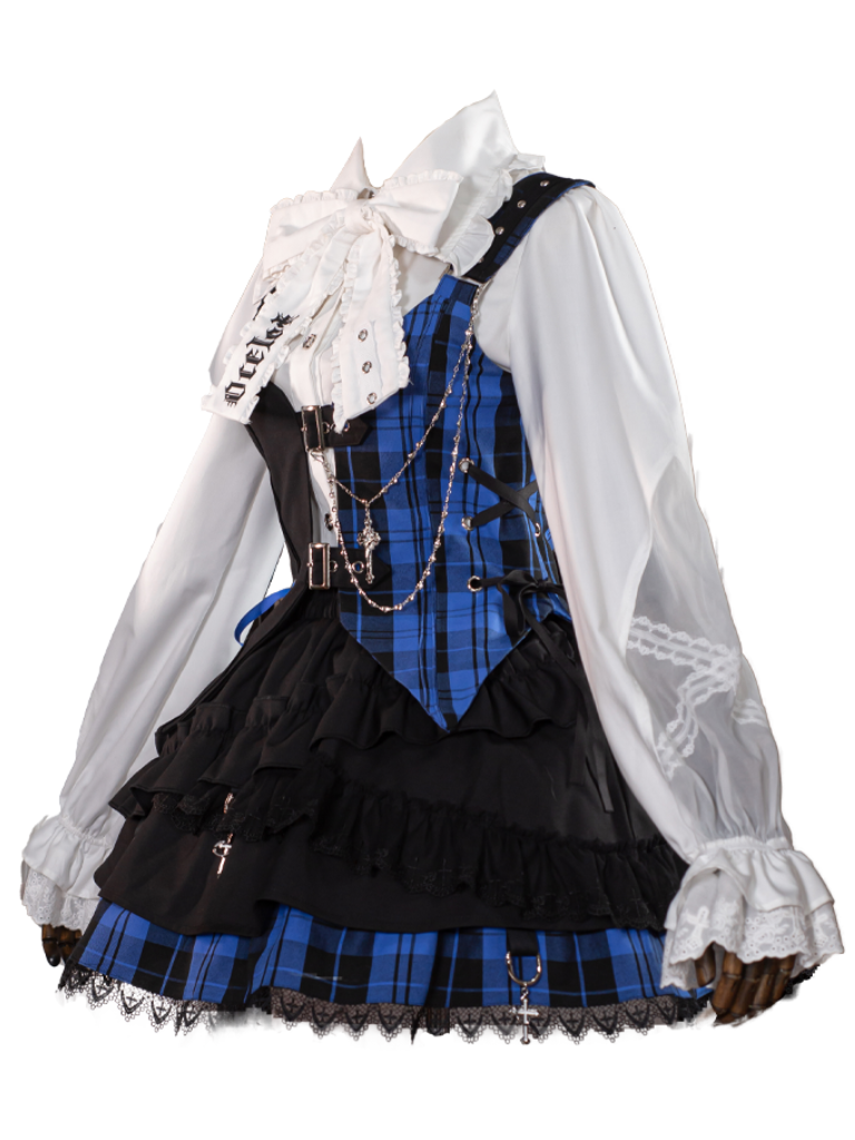 スーツセット チェック ベスト パンツ スカート シャツ プリンス