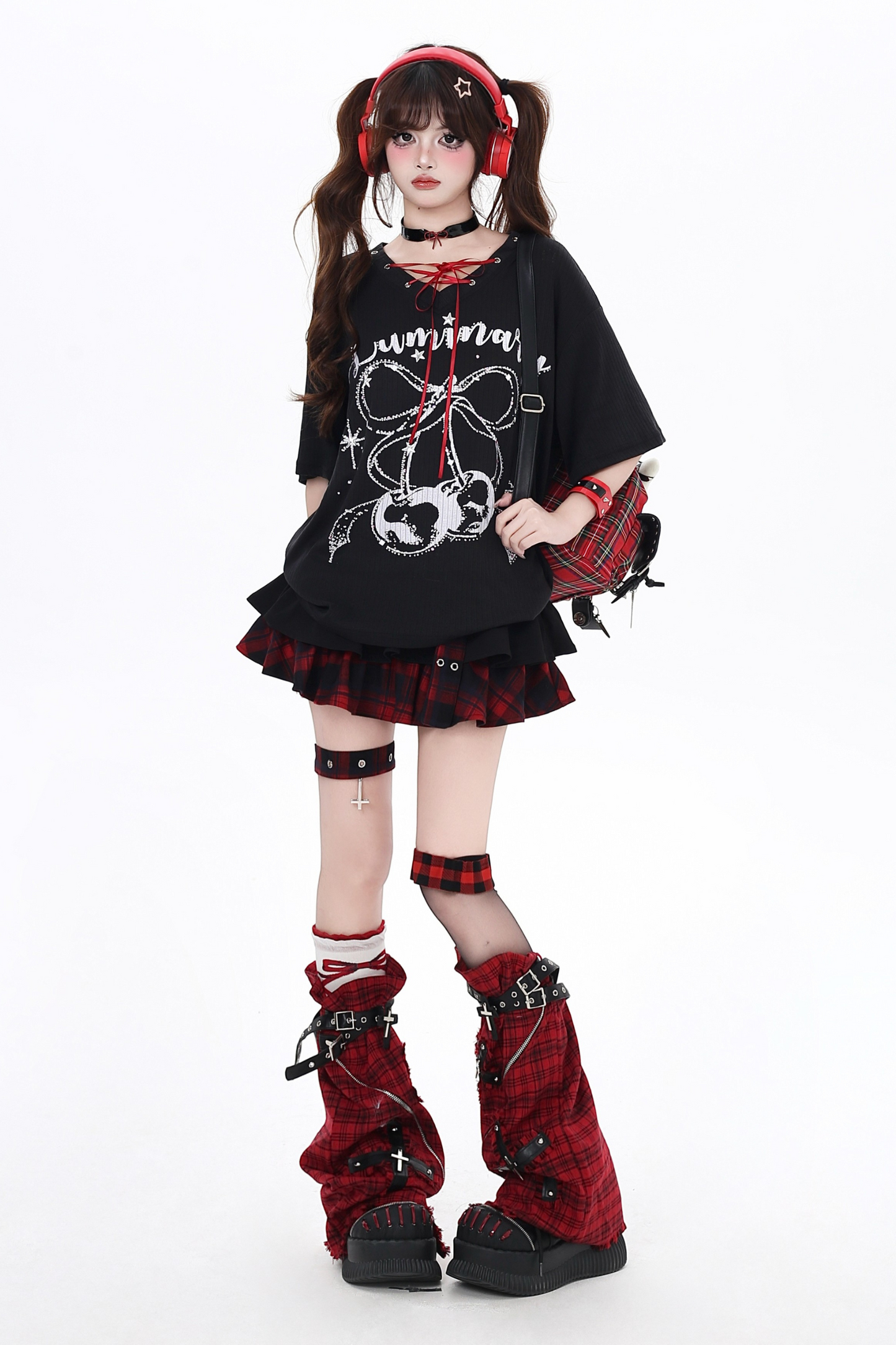 カバーアップ アイランド Tシャツ チェリー Vネック スウィート トロピカル