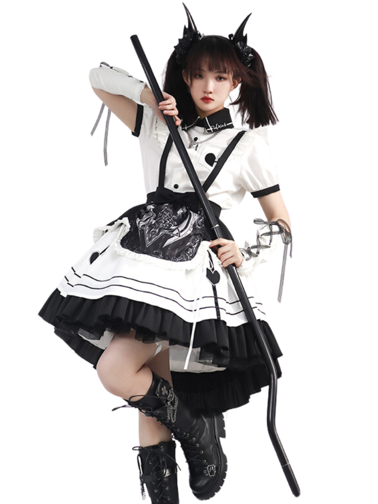 Dienstmädchen-Setup Lolita Englisches Kleid