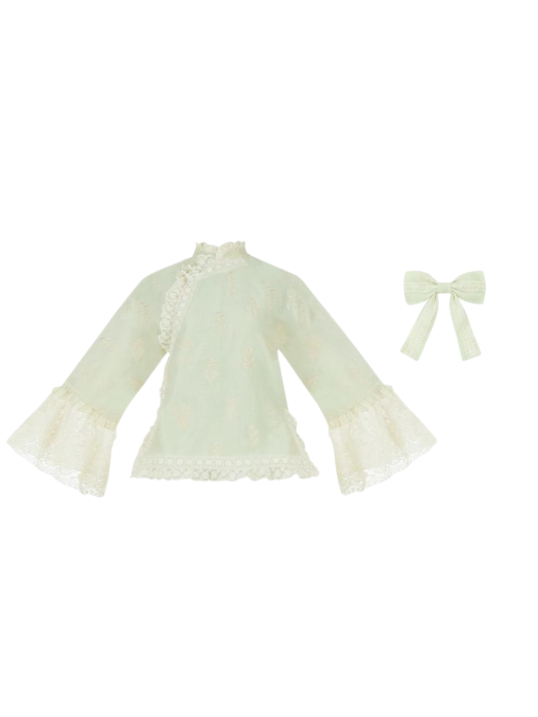 Top Rock Schürze Schal China Romantische Band Spitze Stickerei