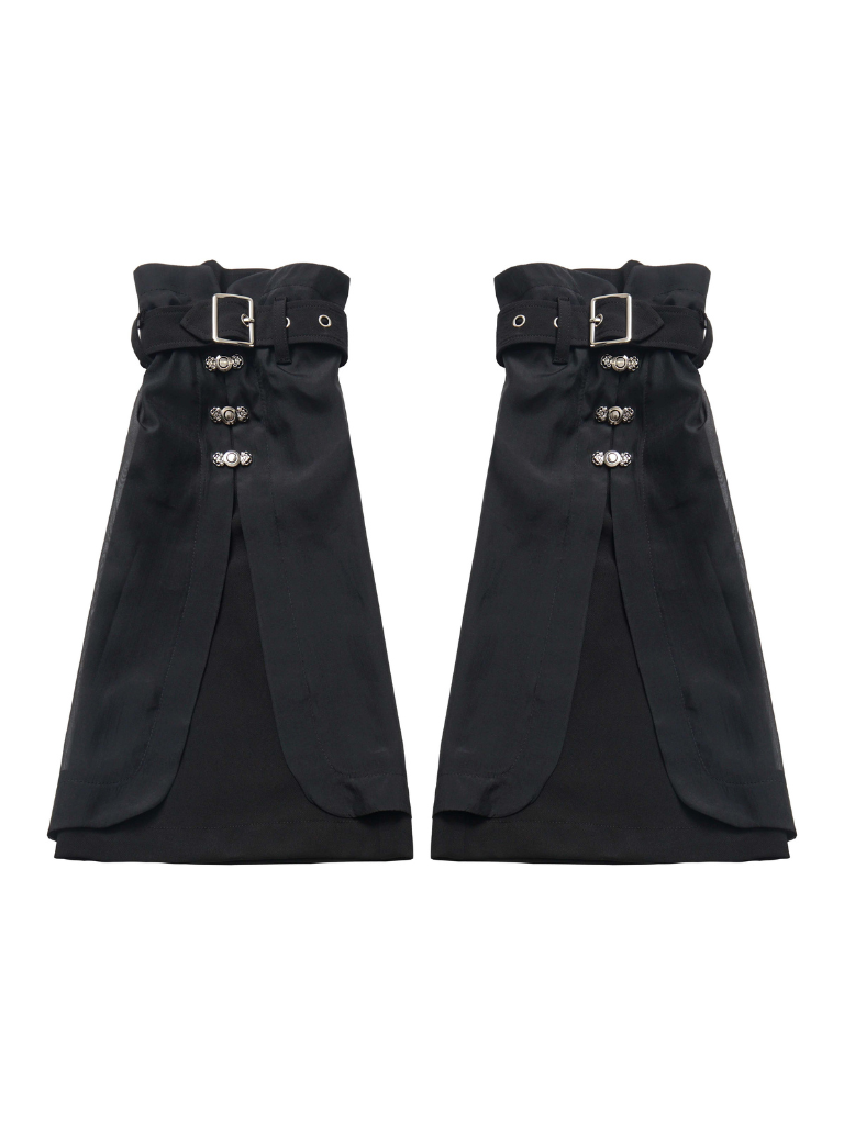 スリムな黒のチャイナスーツ、新しいホワイトデザインのウエスト