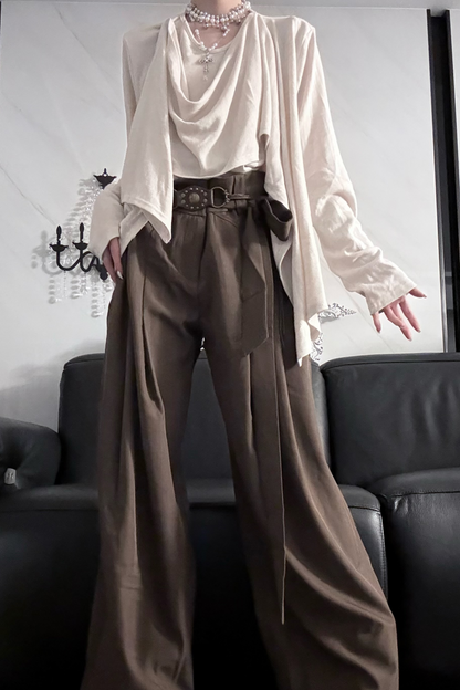 長袖レトロデコンストラクトトップ