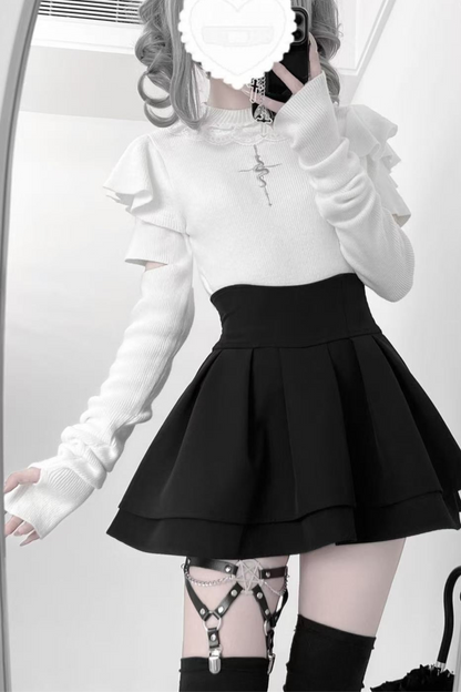 ウォーマーマインアームトップスタイルタイト