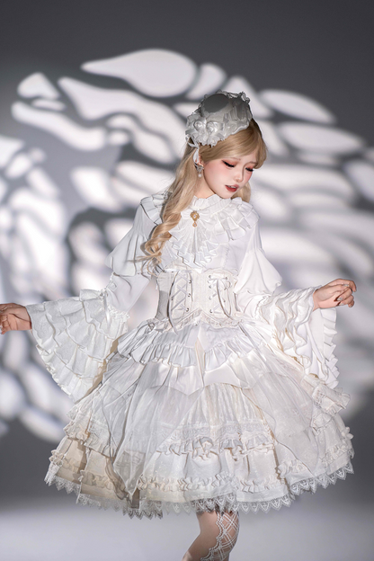 グッドエビルロリータゴシックジーシャツ＋フレアスカート＋ウエストベルト