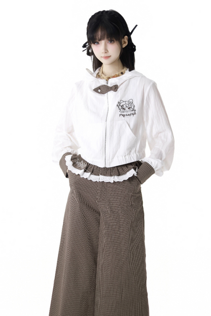 フーディーパンツ ワイド ノースリーブ トップス +