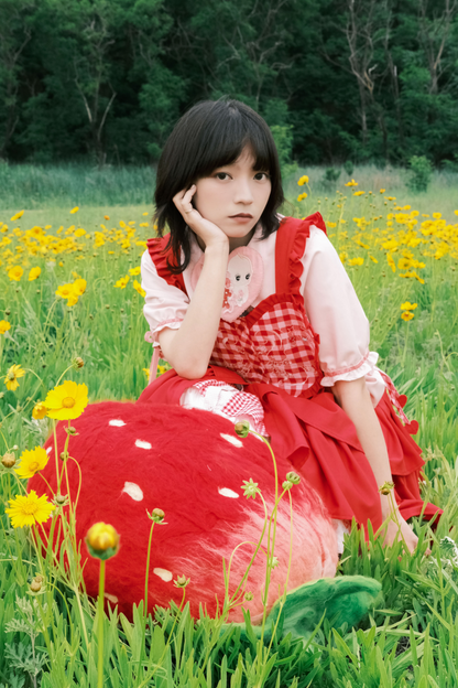 ジャンパースカート エプロン ハートバニー