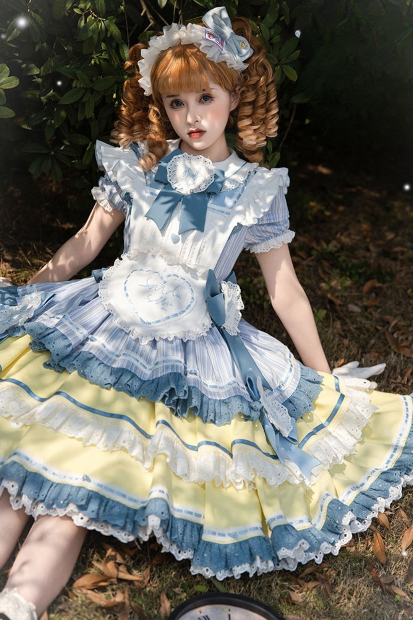 Girl Apron Light Ruffle Lolita Dress +