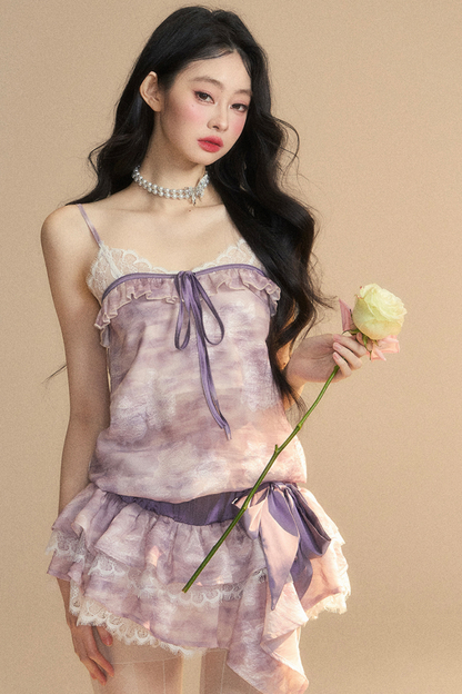 Lila Neckholderkleid „French Breeze“