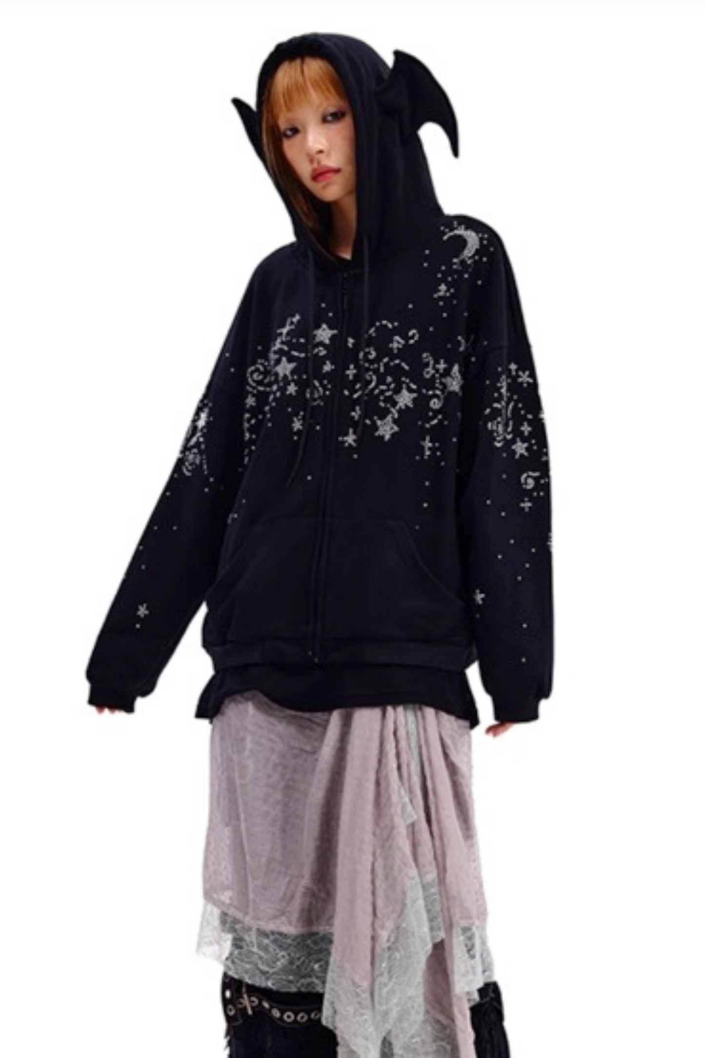 Kapuzenpullover Sternensweatshirt Diamant