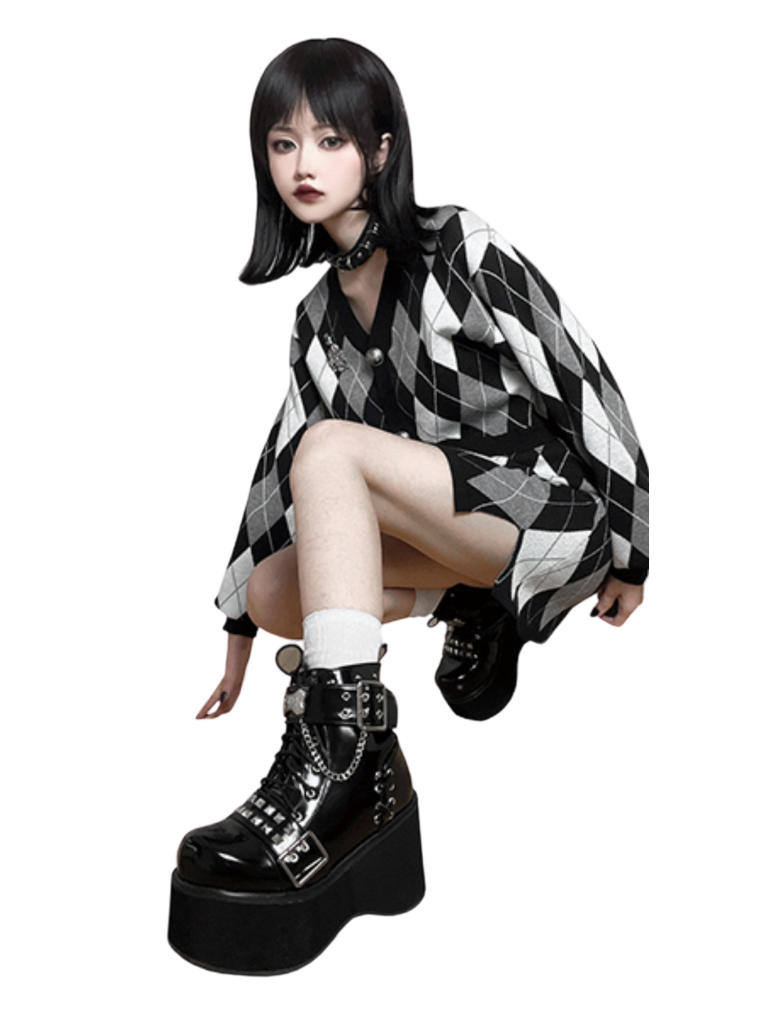 Rock Boots Platform Punk Round Toe