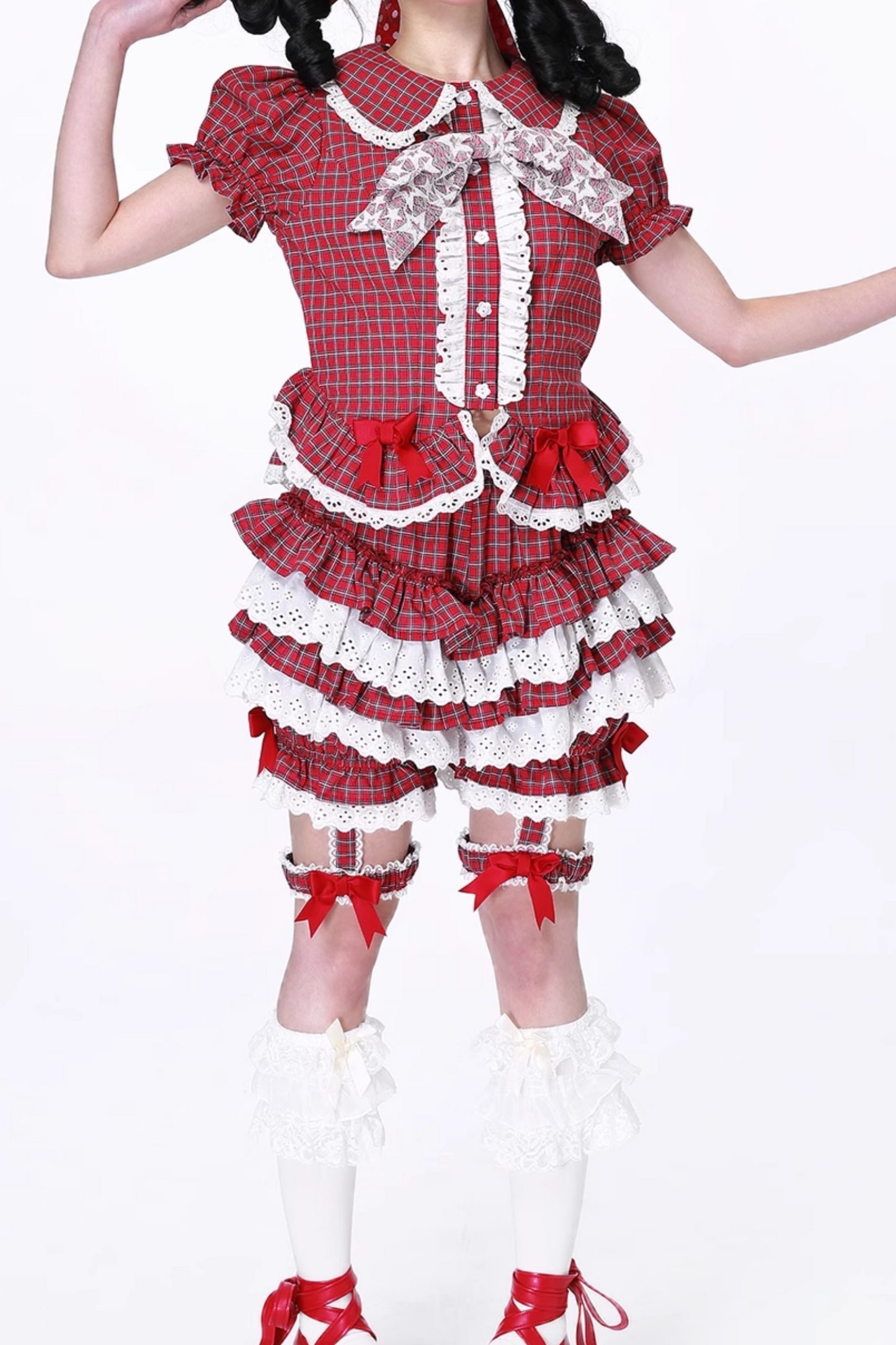 レトロパンプキンバルーンレースケーキパンツ