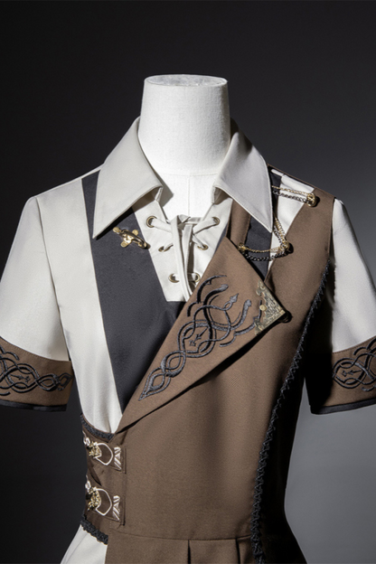 ジャケットパンツガイドセーリングレトロハンサムトップス+