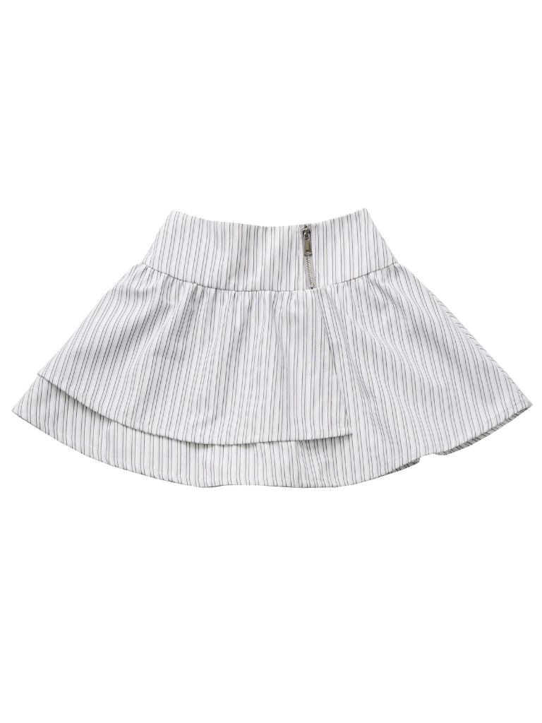 ストライプ + シャツ カジュアル ストリート レイジースカート レトロ