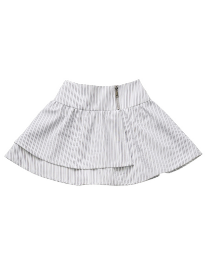 ストライプ + シャツ カジュアル ストリート レイジースカート レトロ