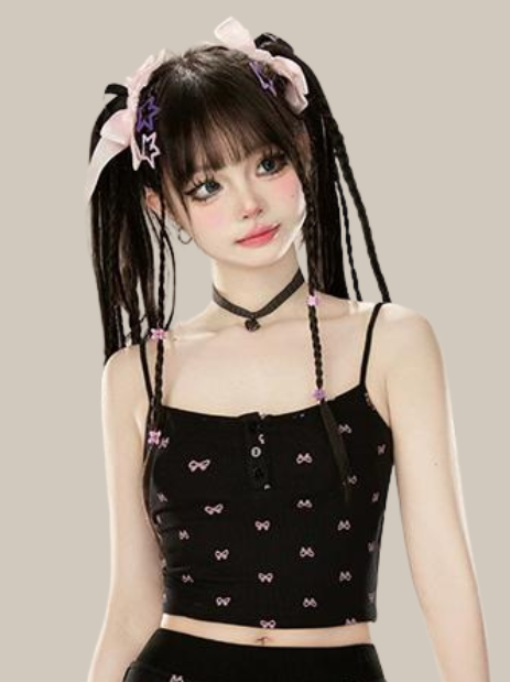 ドレス レイジーシック パンツ カーディガン + ブラック ブーツカット サスペンダー