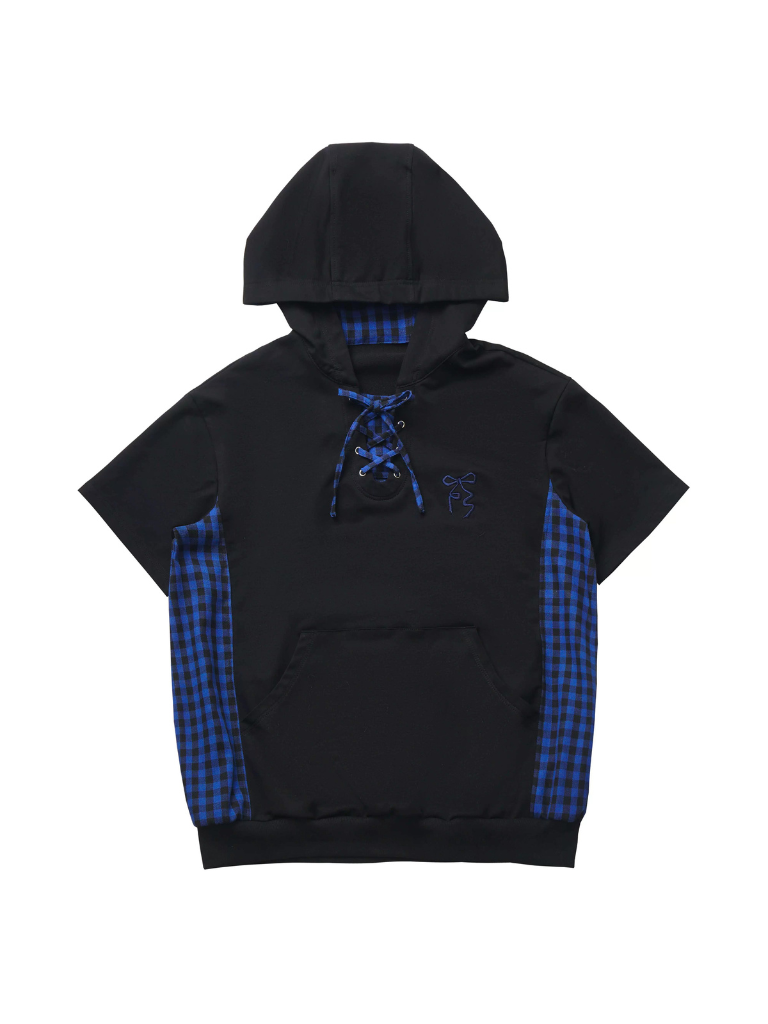 キャットブルーフィーディチェック耳デザインスーツサマーステッチストラップ