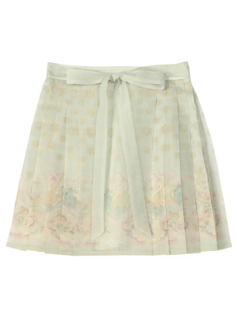 シフォンライトチャイナグリーンフローラルセットアップ