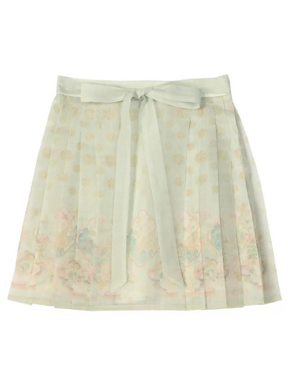 シフォンライトチャイナグリーンフローラルセットアップ