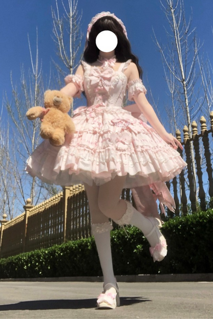 ボンネットドールヘッドドレス + アンティークプリンセスパール