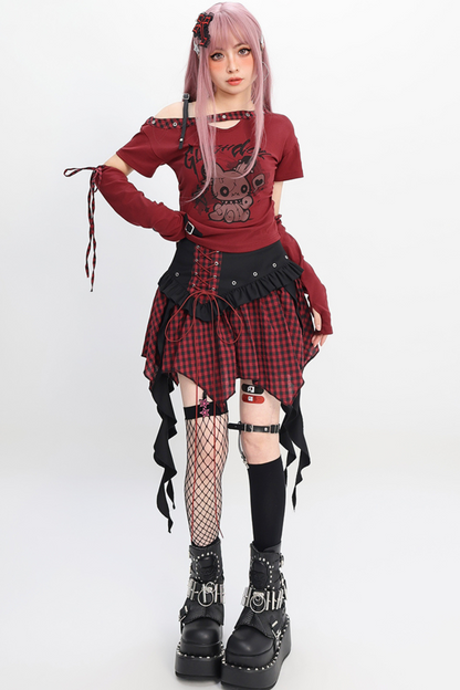 イレギュラーフォルティドール＋スリムフィットTシャツスカート