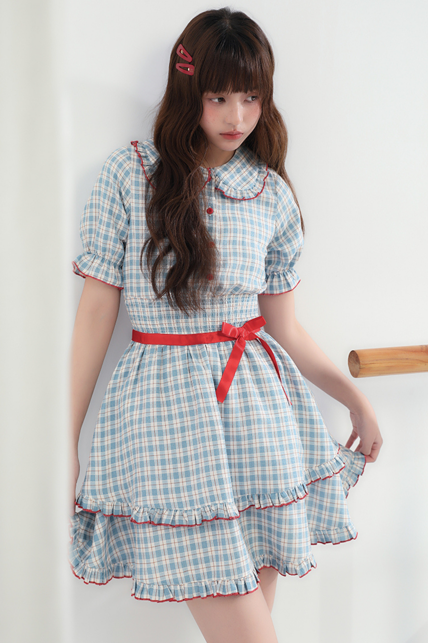 Berry Mist Cheese Kleid Girly Cherry Check
