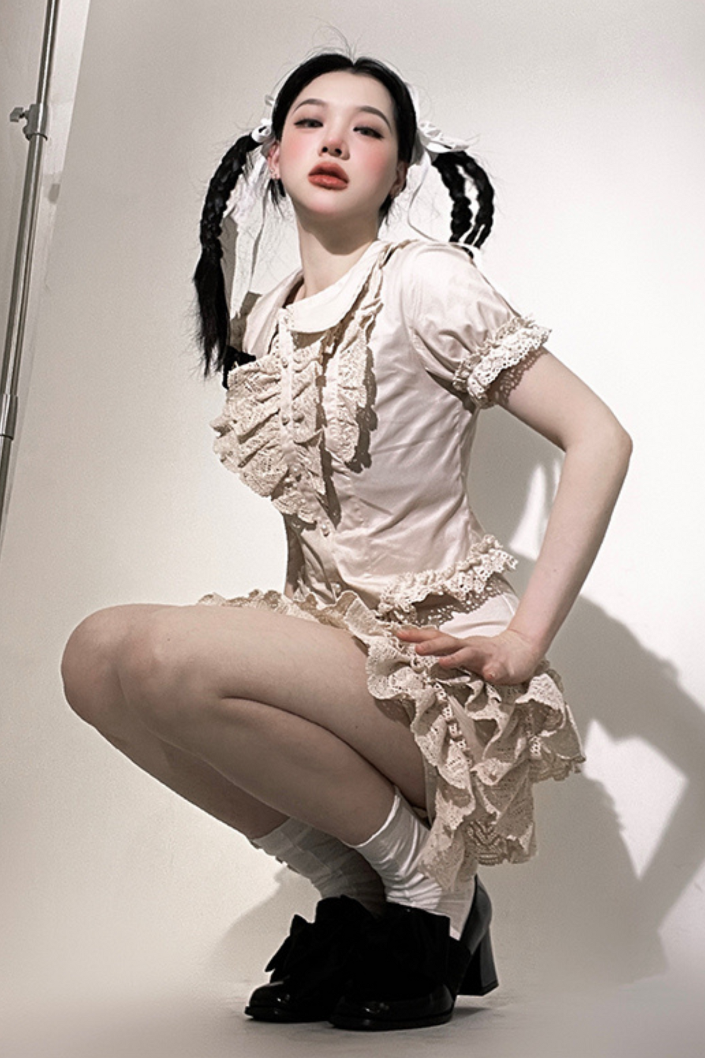 フリルシャツケーキスカートレース+