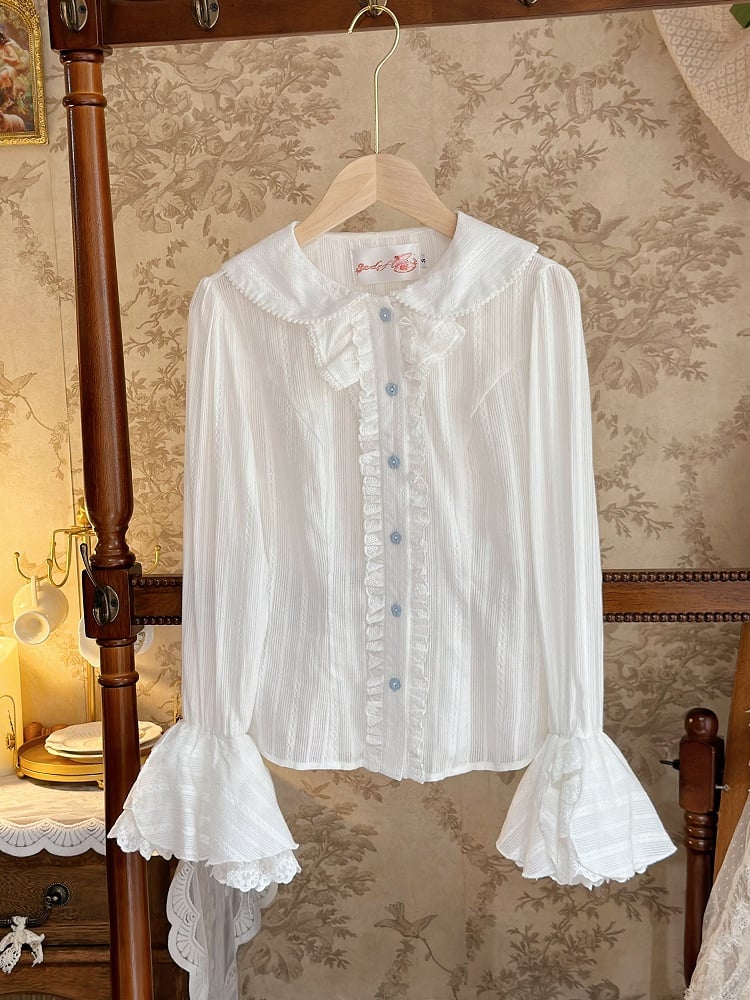 Sweet Winter Lolita Snowy Teddy Print Off-white Dress JSK Full Set