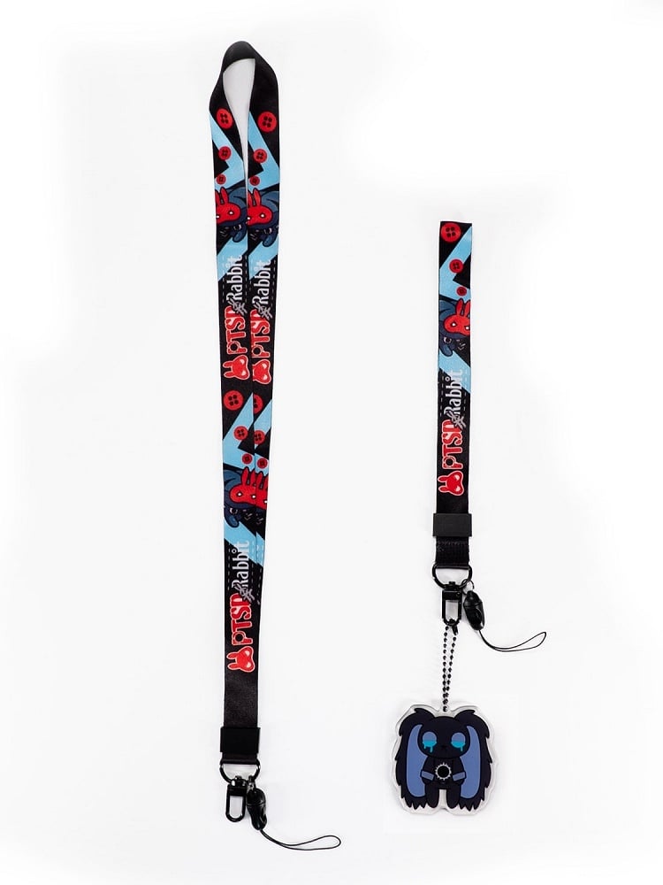 Guro Bunny Lanyard Kawaii 10 Designs with Two Cartoon Keychain/Phone Options Strap Detachable