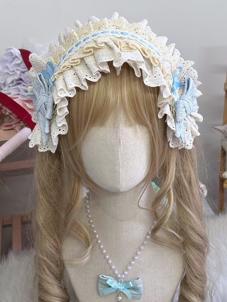 Lace Blue/Green/Purple Sweet Hairband Lolita Bowknot