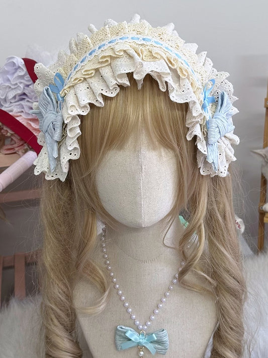 Lace Blue/Green/Purple Sweet Hairband Lolita Bowknot