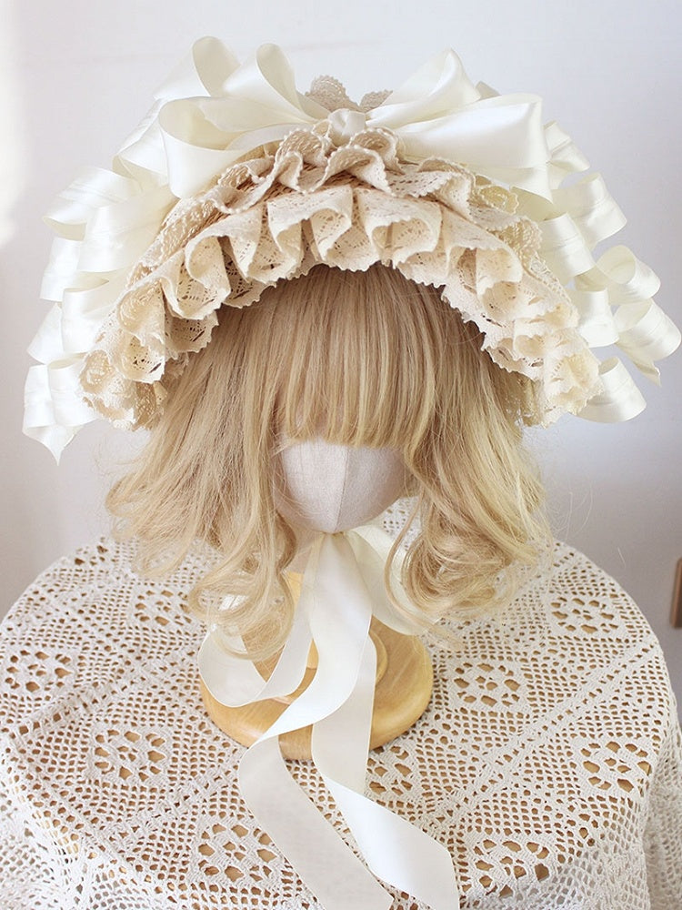 Bonnet Curls 8 Lolita Options Lace Ribbons with Color and – Design