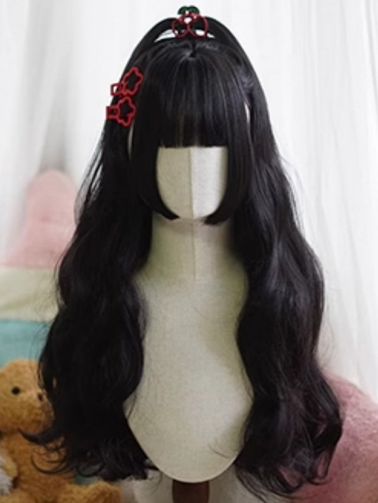 黒姫カットロングウェーブウィッグ（前髪あり）