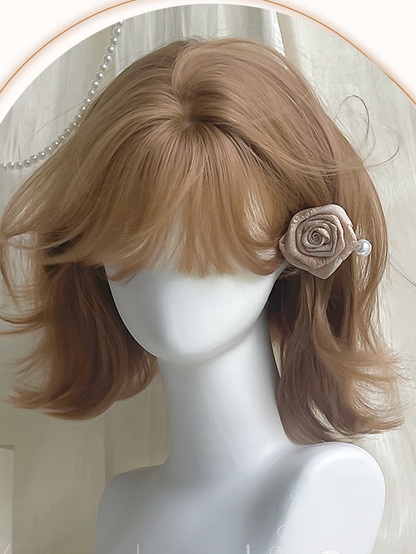 Bangs Short Wavy 33cm With Air Brown Wigs