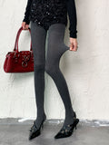 Y2K Dark Gray Shimmering Tights