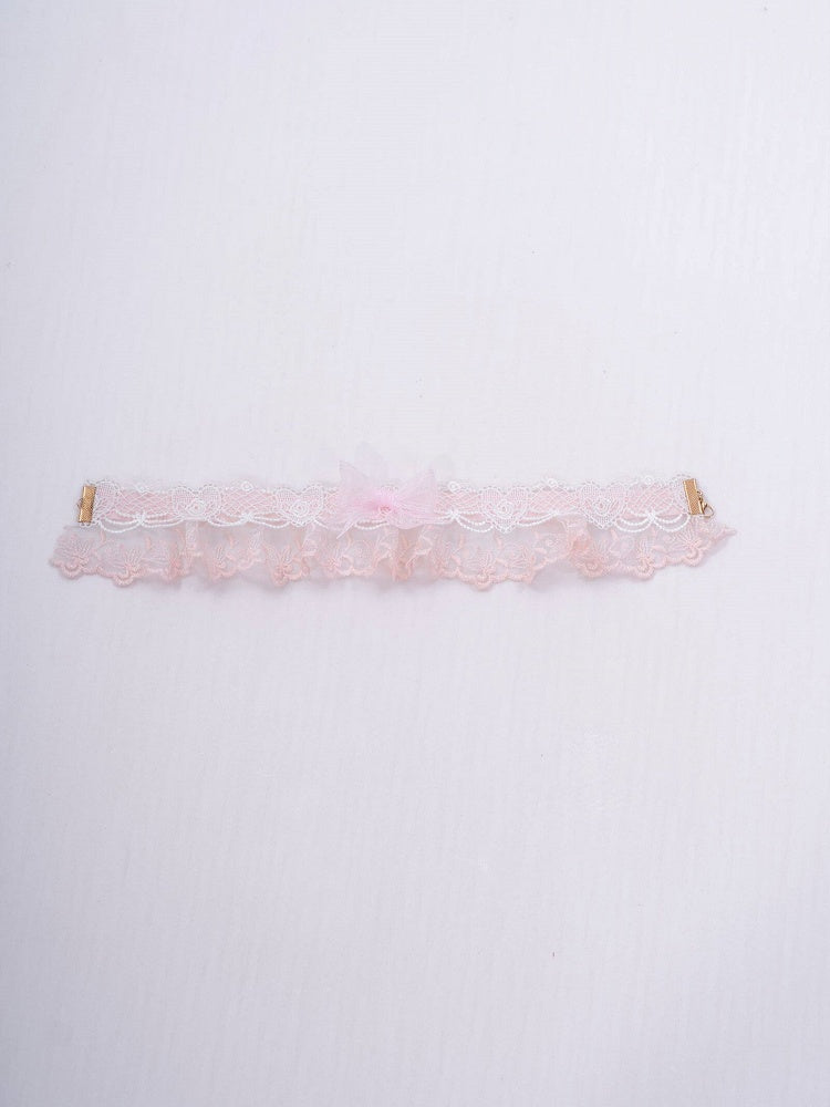 Blue/Pink Lace Sweet Lolita Choker - PG Lullaby